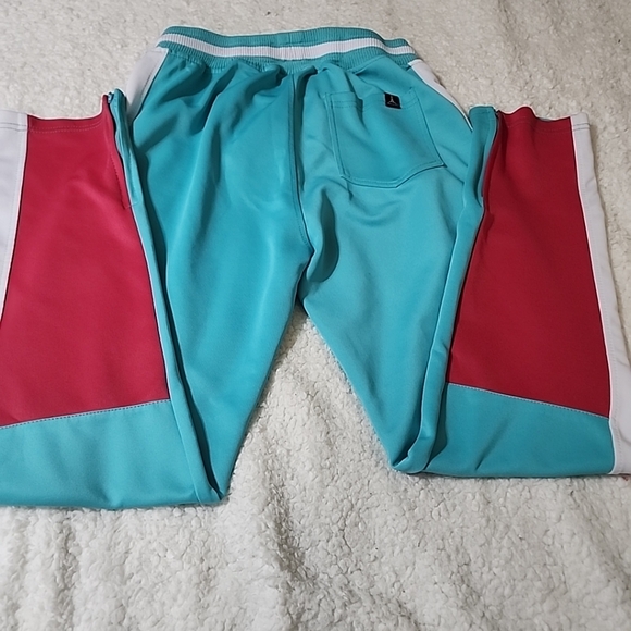 SCREENSHOT Men's Slim Fit Track Pants Colorblock Turquoise Pink Size Large - Picture 3 of 10